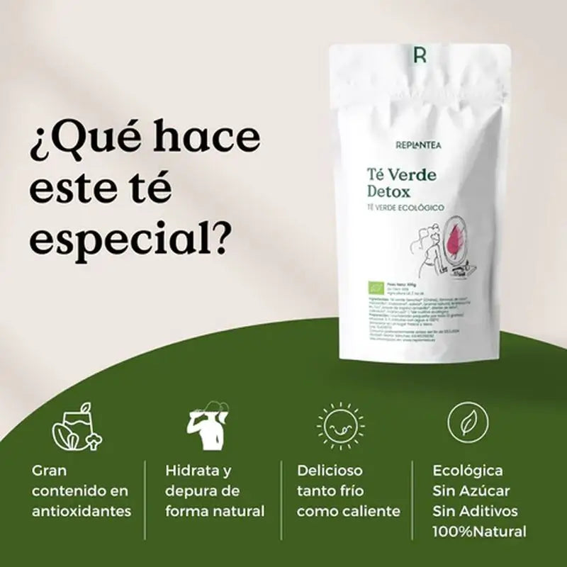 Replantea Tè verde biologico Detox, 100 g