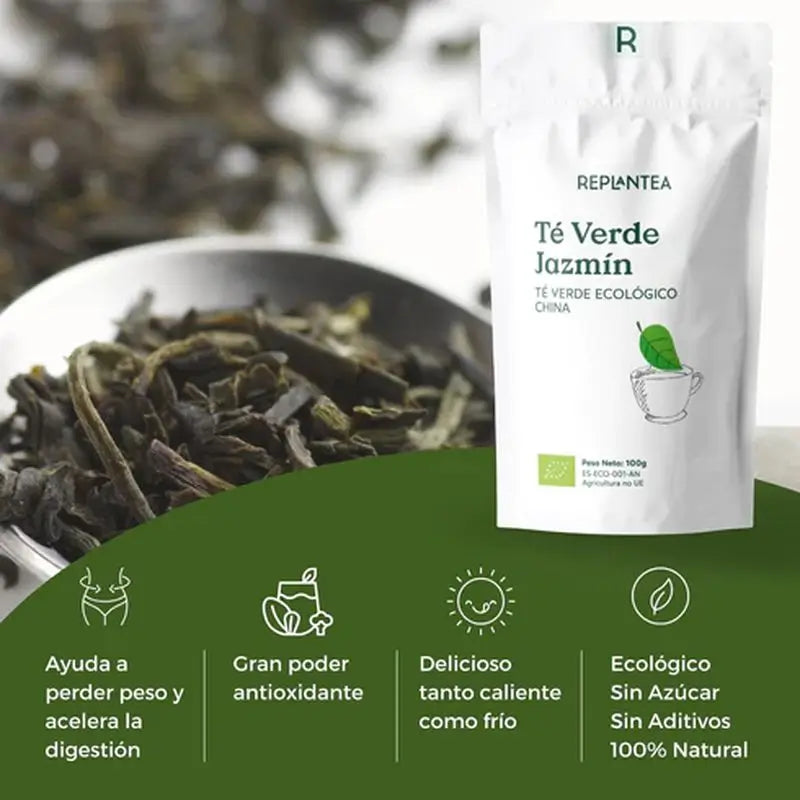 Replantea Tè verde al gelsomino biologico, 100 g