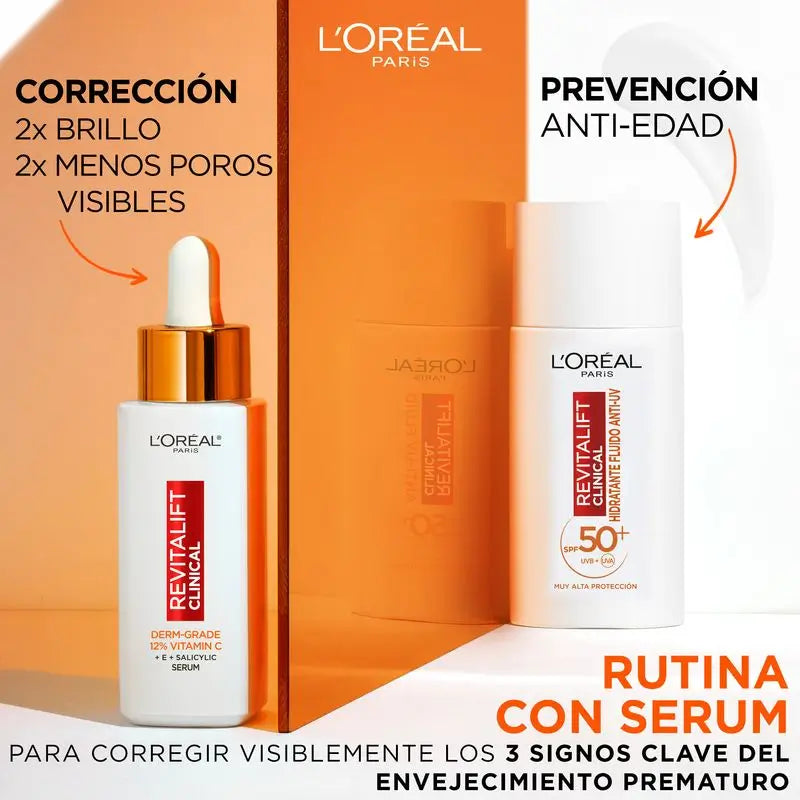 L'Oréal Paris Revitalift Clinical Anti-Uv Fluido Idratante Quotidiano con Vitamina C