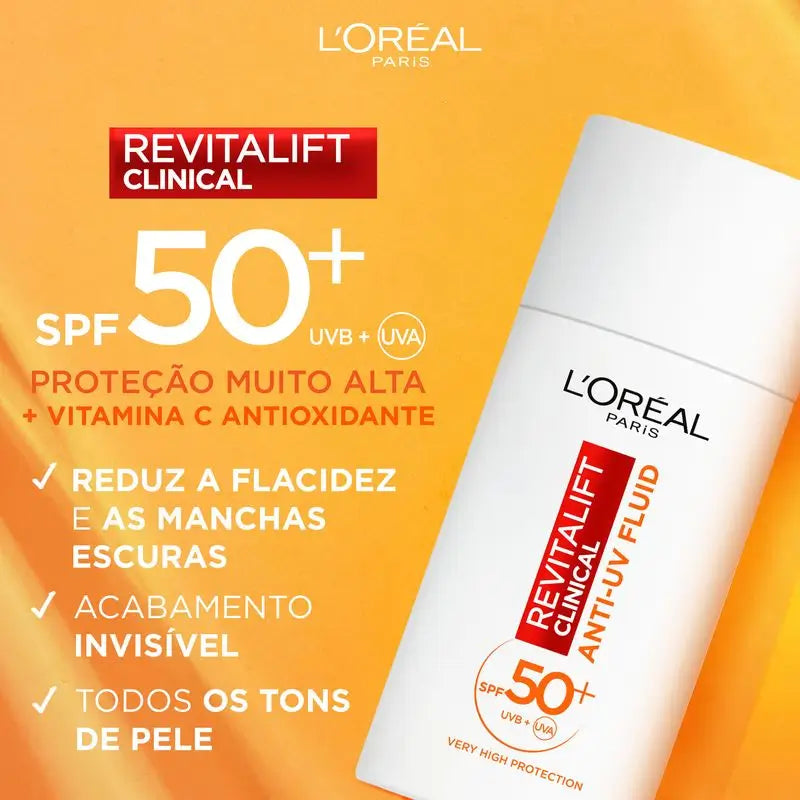 L'Oréal Paris Revitalift Clinical Anti-Uv Fluido Idratante Quotidiano con Vitamina C