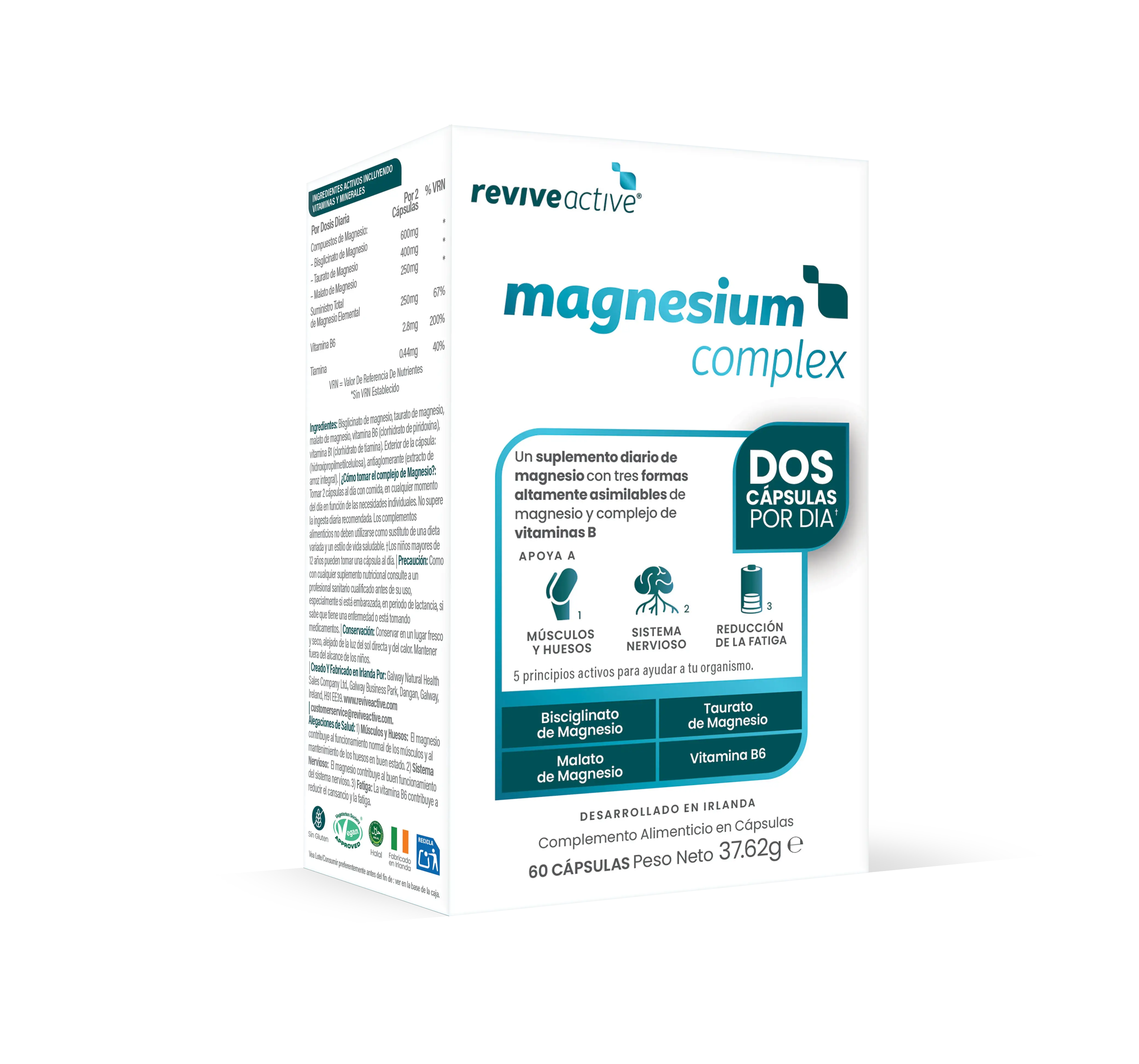 Revive Active Tri-Magnesio Complex + B6, 60 capsule