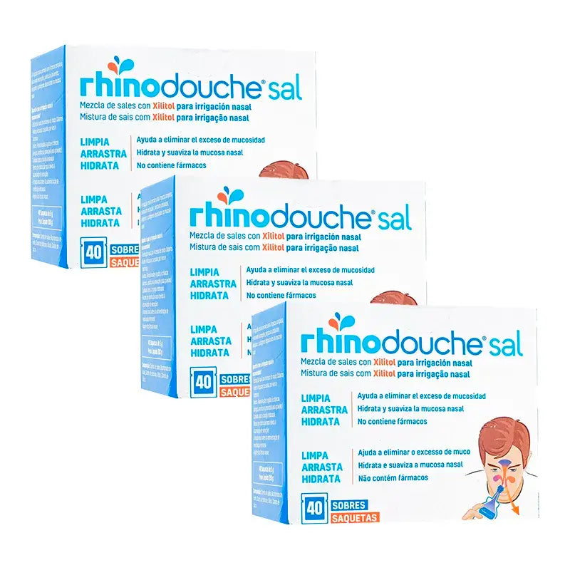Impacco di sale Rhinodouche , 3 x 40 bustine