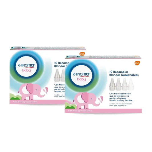 Rhinomer Baby - Ricambi per aspiratore nasale, 10 pezzi, confezione da 2