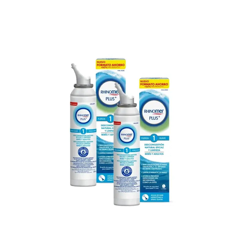 Rhinomer Plus+ F1 Neonati e adulti, 200 ml, confezione da 2
