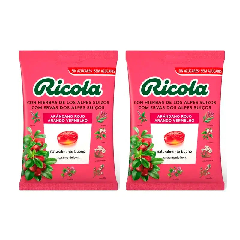 Ricola Blueberry Saz Bag , Confezione 2 x 70 grammi