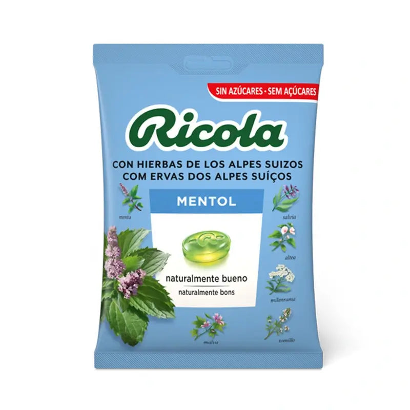 Ricola Sacchetto senza zucchero al mentolo , 70 gr