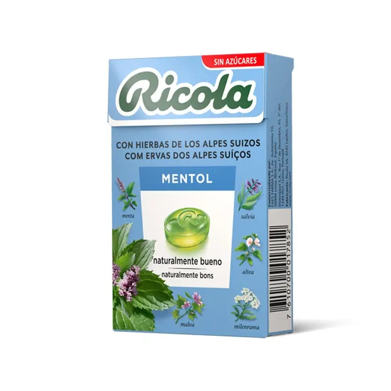 Ricola Caramelle al mentolo senza zucchero , 50 g