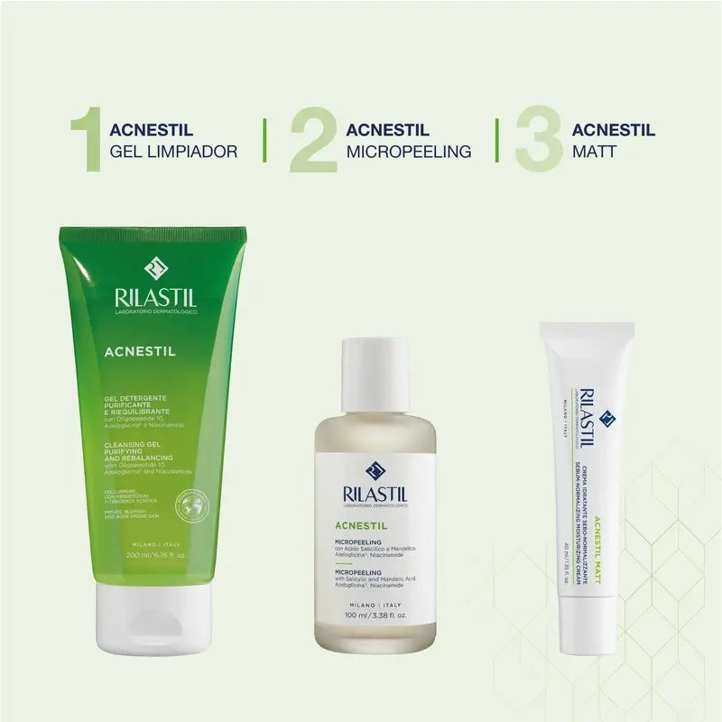 Rilastil Acnestil Matt Crema Idratante e Opacizzante 40 ml
