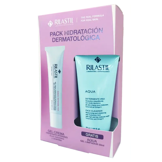 Rilastil Aqua Idratante dermatologico per il viso, 40 ml + 500 ml