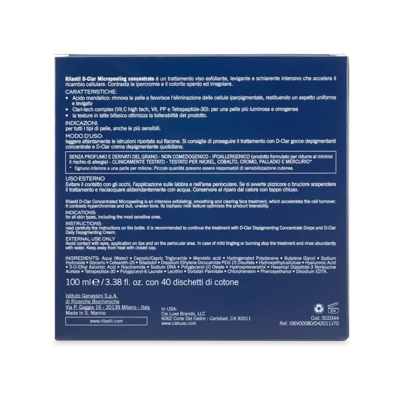 Rilastil D-Clar Concentrato Depigmentante Micropeeling 100 ml