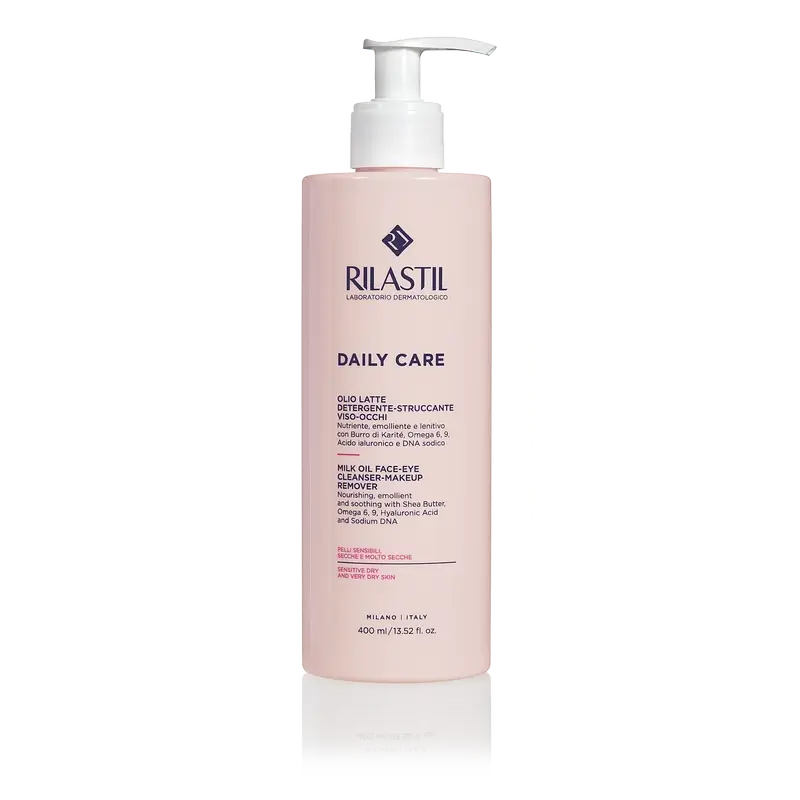 Rilastil Daily Care Oleo Latte detergente viso nutriente, 400 ml