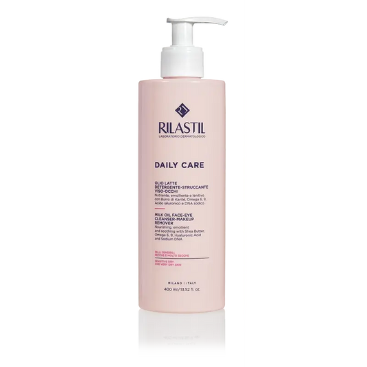 Rilastil Daily Care Oleo Latte detergente viso nutriente, 400 ml