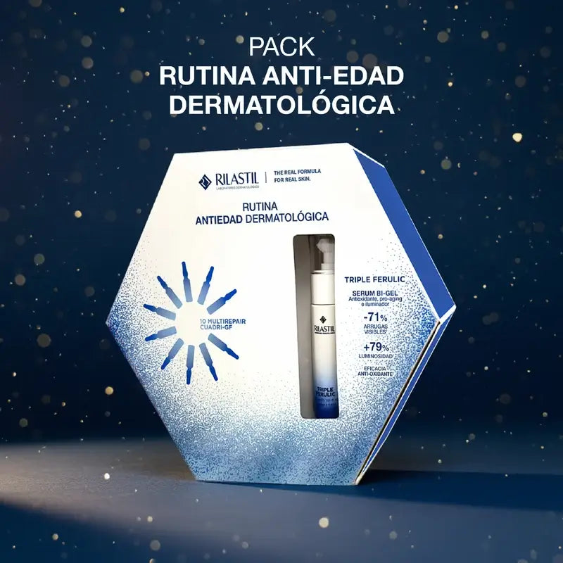 Rilastil Radiance Christmas Pack, 30 ml + 10 fiale x 1,5 ml