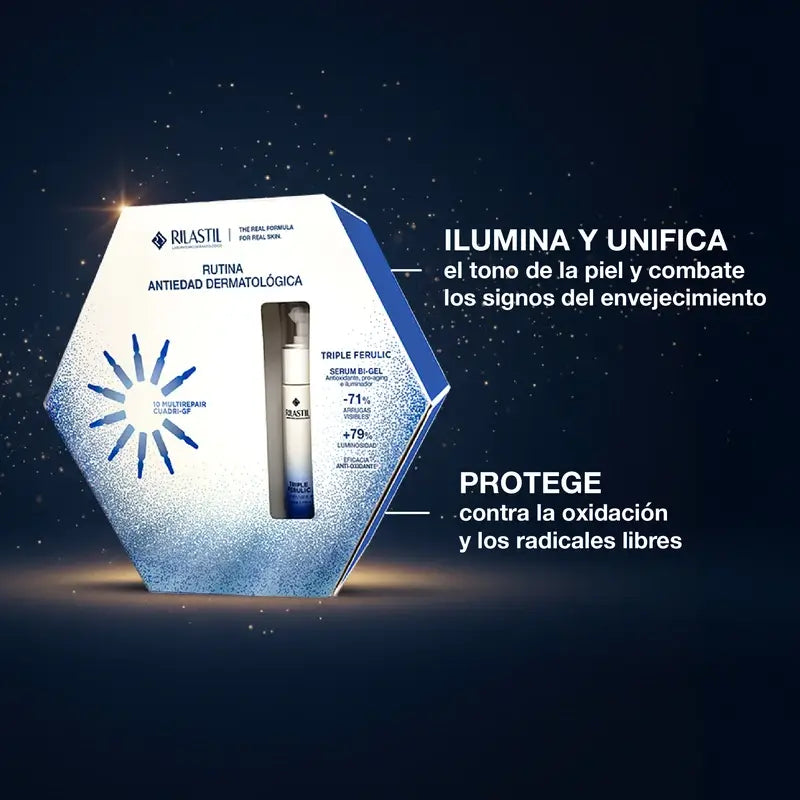 Rilastil Radiance Christmas Pack, 30 ml + 10 fiale x 1,5 ml
