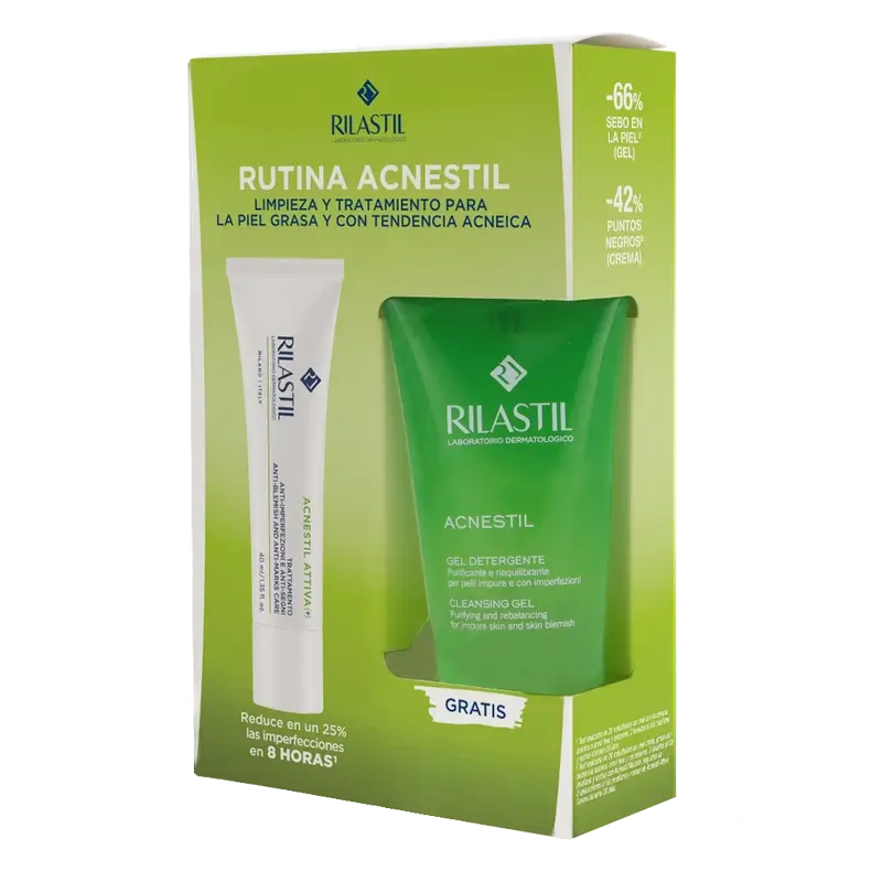 Rilastil Acnestil Acne Routine Pack, 40 ml + 50 ml