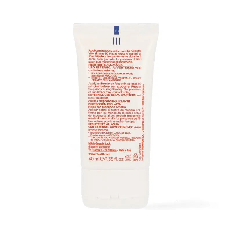 Rilastil Sun System SPF 50+ Acnestil, 40 ml