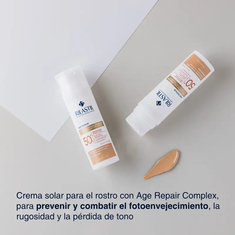 Rilastil Sun System Age Repair Fotoprotettore Anti-Età Spf50+ Colore, 50 ml