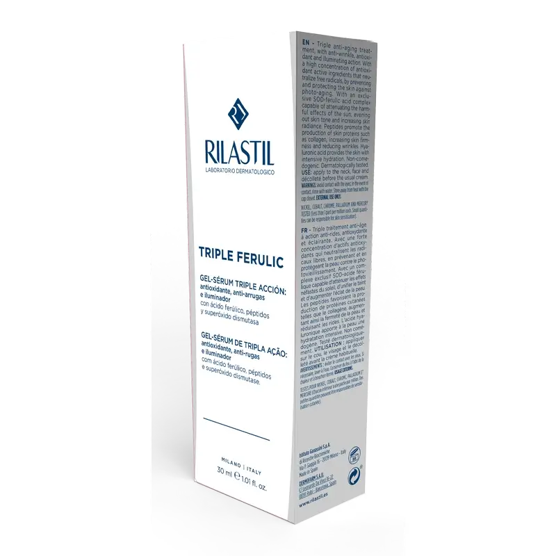 Rilastil Triplo Siero Ferulico Antietà, Antiossidante e Illuminante, 30 Ml