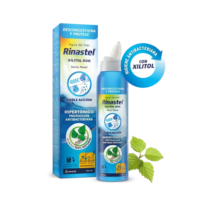 Rinastel Xylitol Hypertonic Duo Spray Nasale, 125 ml