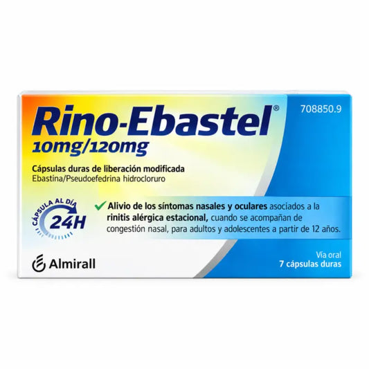 Ebastel Rhino 10 mg/120 mg 7 Capsule