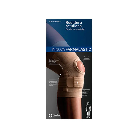 Patellar Knee Brace with Infrapatellar Band, Small Size Beige