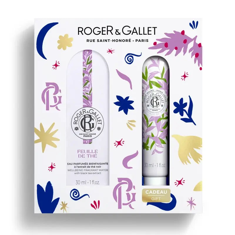 Roger & Gallet Feuille De Thé Acqua Profumata + Crema Mani Benessere Chest, 60 ml