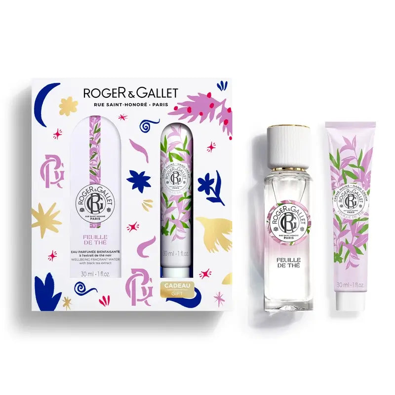 Roger & Gallet Feuille De Thé Acqua Profumata + Crema Mani Benessere Chest, 60 ml