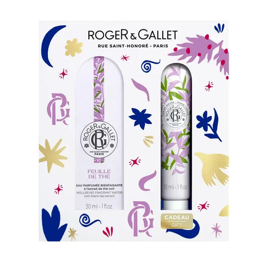 Roger & Gallet Feuille De Thé Acqua Profumata + Crema Mani Benessere Chest, 60 ml