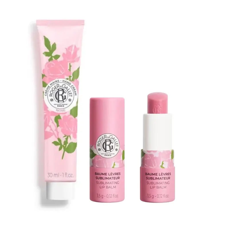 Roger & Gallet Crema per le mani e balsamo per le labbra alla rosa