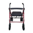 rollator in alluminio con freni a pressione, 200 mm (rosso)