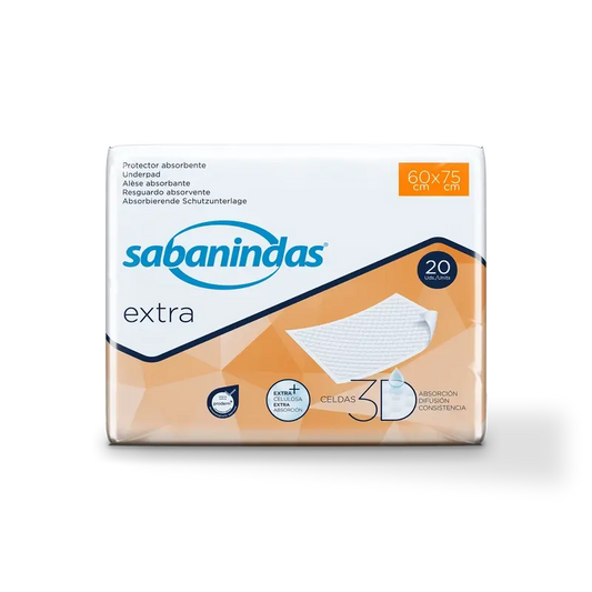 Sabanindas Tampone assorbente extra large 60 X 75 Cm. , 20 pezzi.