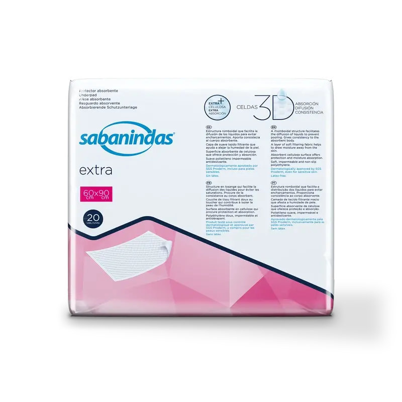 Sabanindas Tampone Extra Assorbente Maxi 60 X 90 Cm. , 20 pz.