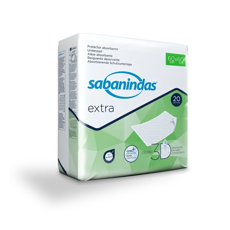 Sabanindas Extra Medium Pad assorbente 60 X 60 Cm. , 20 pz.