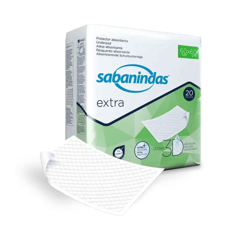 Sabanindas Extra Medium Pad assorbente 60 X 60 Cm. , 20 pz.