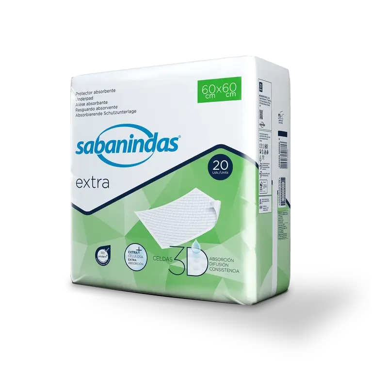 Sabanindas Extra Medium Pad assorbente 60 X 60 Cm. , 20 pz.