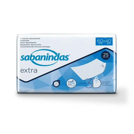 Sabanindas Extra Small Pad Assorbente 60 X 40 Cm. , 25 pz.