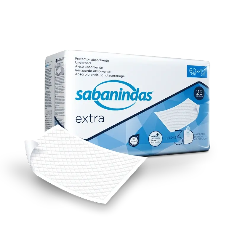Sabanindas Extra Small Pad Assorbente 60 X 40 Cm. , 25 pz.