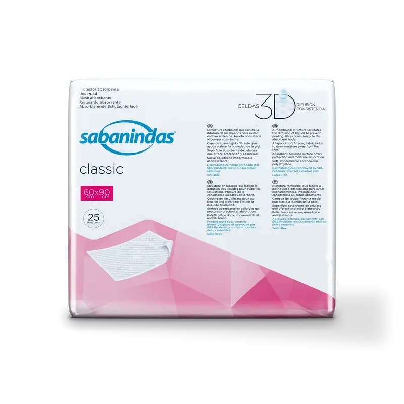 Sabanindas assorbente normale 60 x 90 cm 25 unità