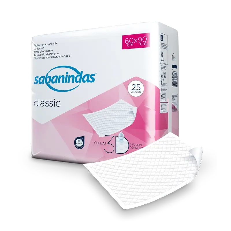 Sabanindas assorbente normale 60 x 90 cm 25 unità