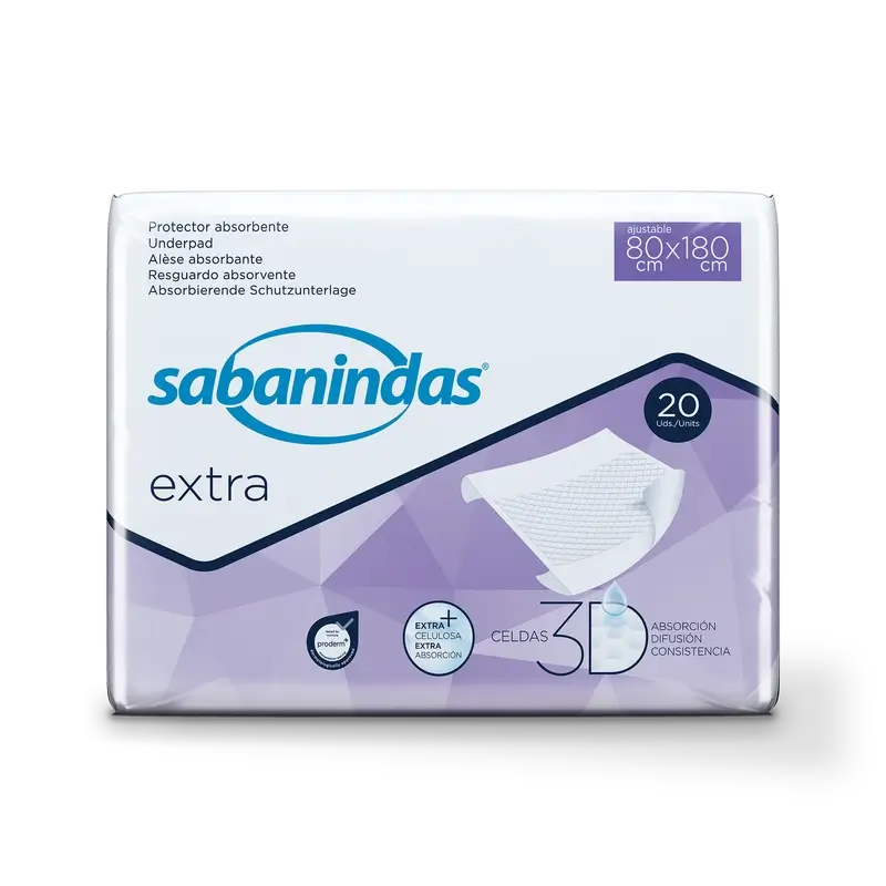 Sabanindas Tampone assorbente extra regolabile 80 X 180 Cm. , 20 pz.