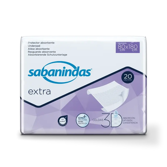 Sabanindas Tampone assorbente extra regolabile 80 X 180 Cm. , 20 pz.