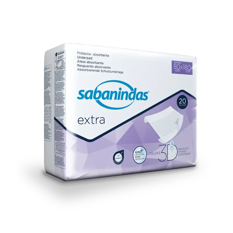 Sabanindas Tampone assorbente extra regolabile 80 X 180 Cm. , 20 pz.