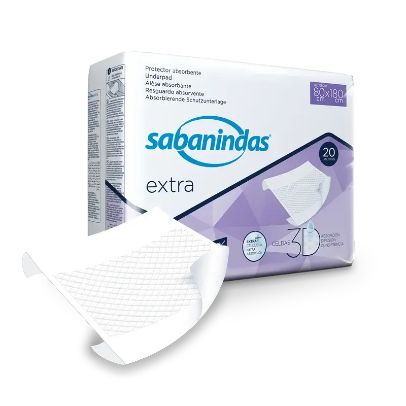 Sabanindas Tampone assorbente extra regolabile 80 X 180 Cm. , 20 pz.