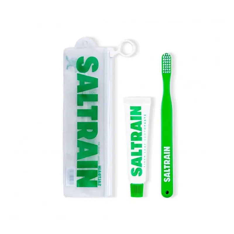 Kit da viaggio Saltrain Foglia di tigre verde e pennello