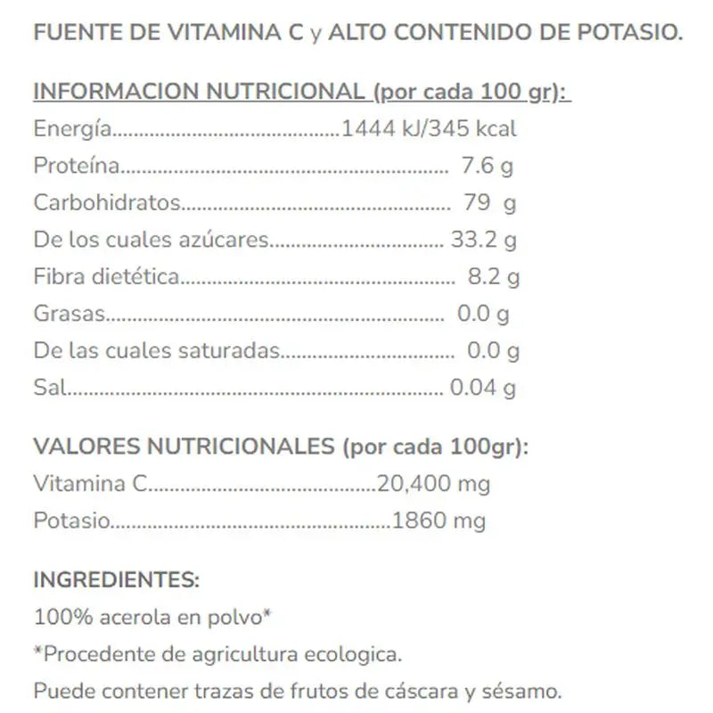 Salud Viva Acerola Polvere 80Gr. Eco