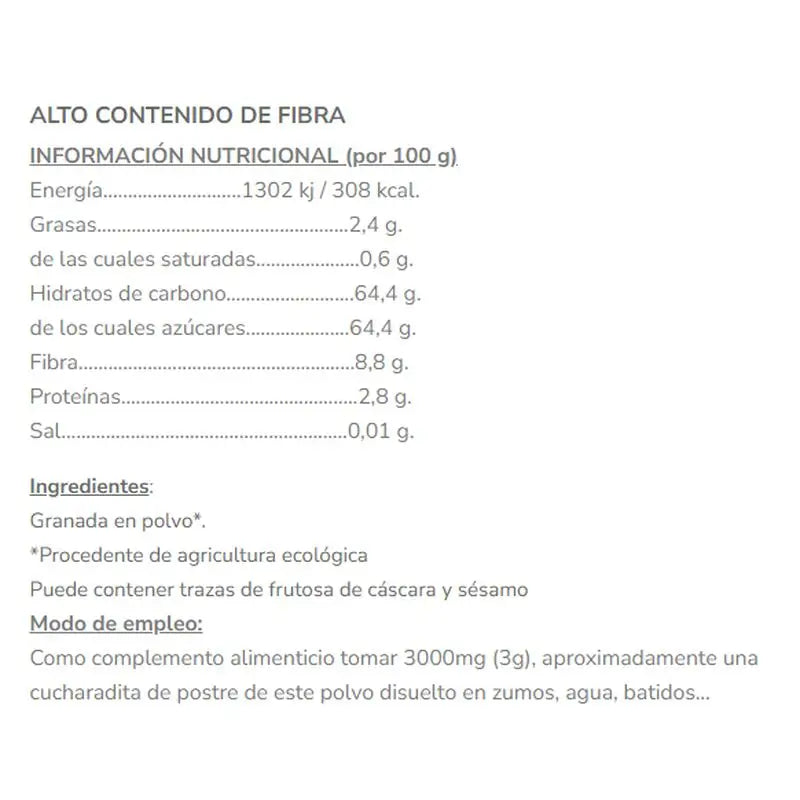 Salud Viva Melograno in polvere 125gr Eco Sg S/A Vegan