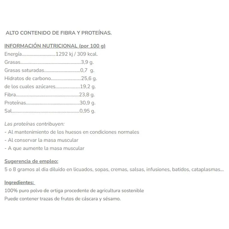 Salud Viva Ortica in polvere 150 gr. Bio Sg Vegan