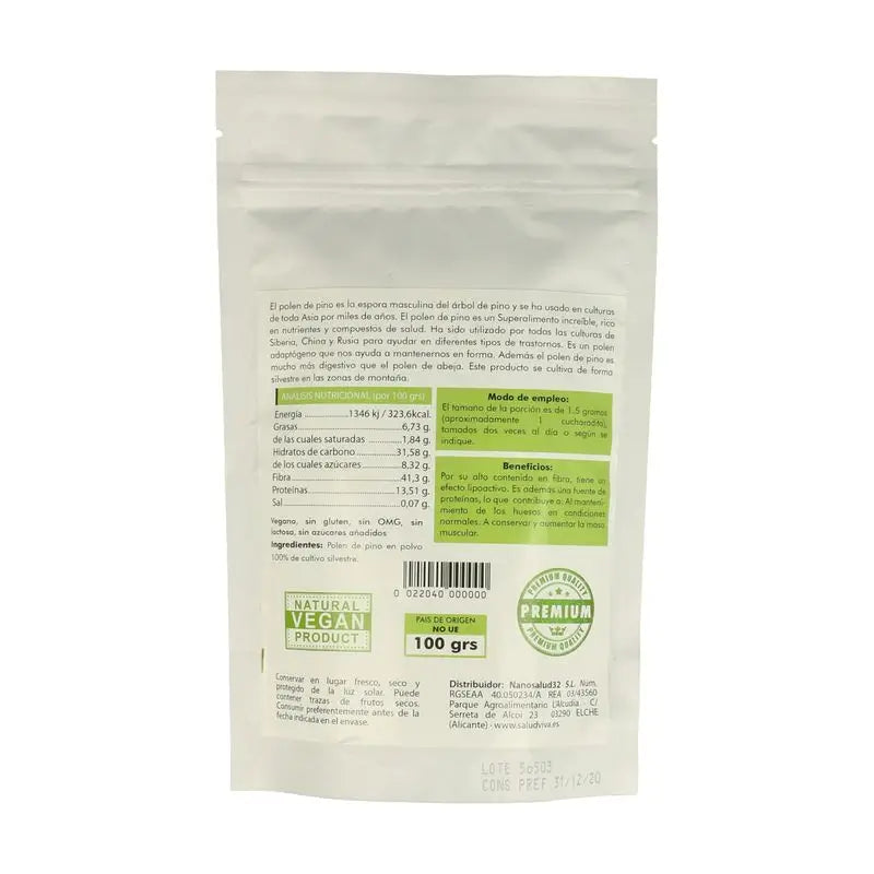 Salud Viva Polline di pino silvestre 100gr. Sg S/A Vegan