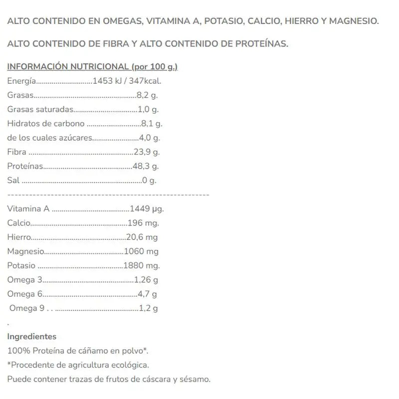 Salud Viva Proteine della Canapa 250Gr. Bio