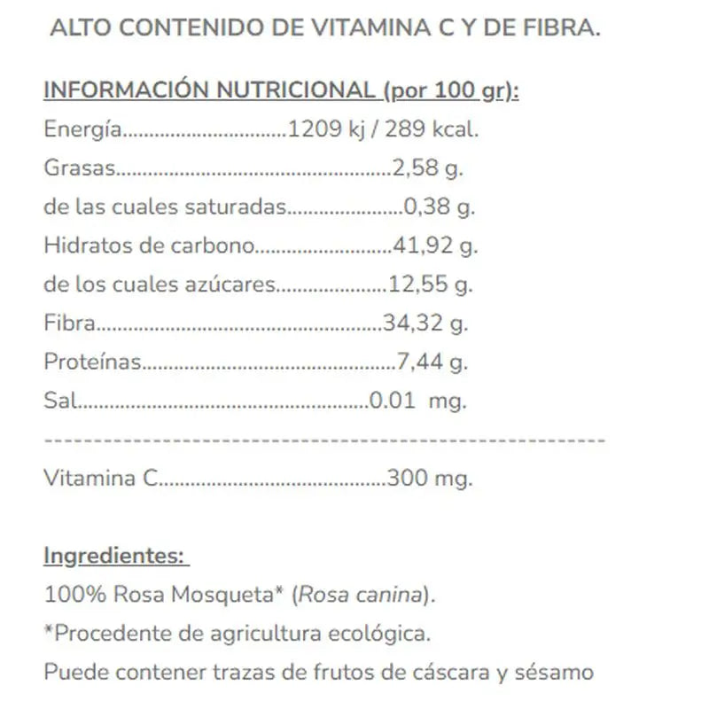 Salud Viva Rosa canina in polvere 125 gr. Bio Sg Vegan